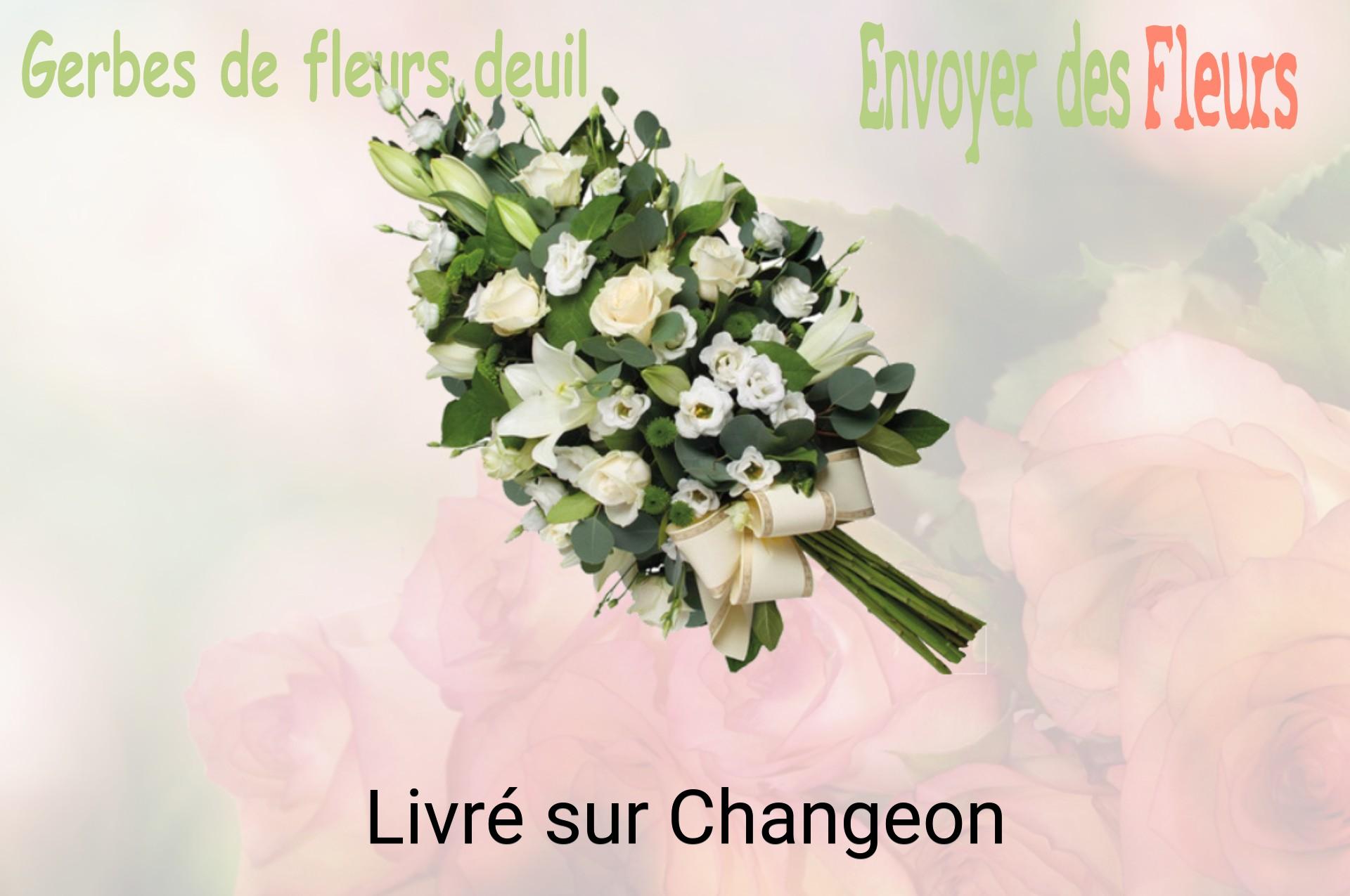 Gerbe de fleurs de deuil livrée à Livré-sur-Changeon
